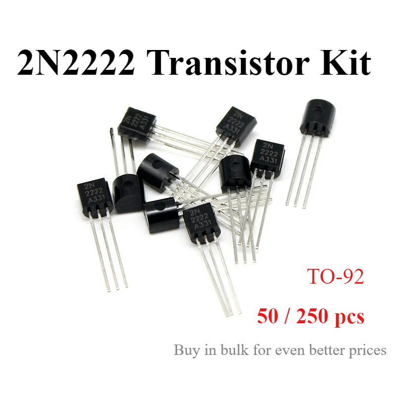 Diy Electronics Project Kit - Набор NPN-транзисторов 2N2222 TO-92, 30В, 800мА,