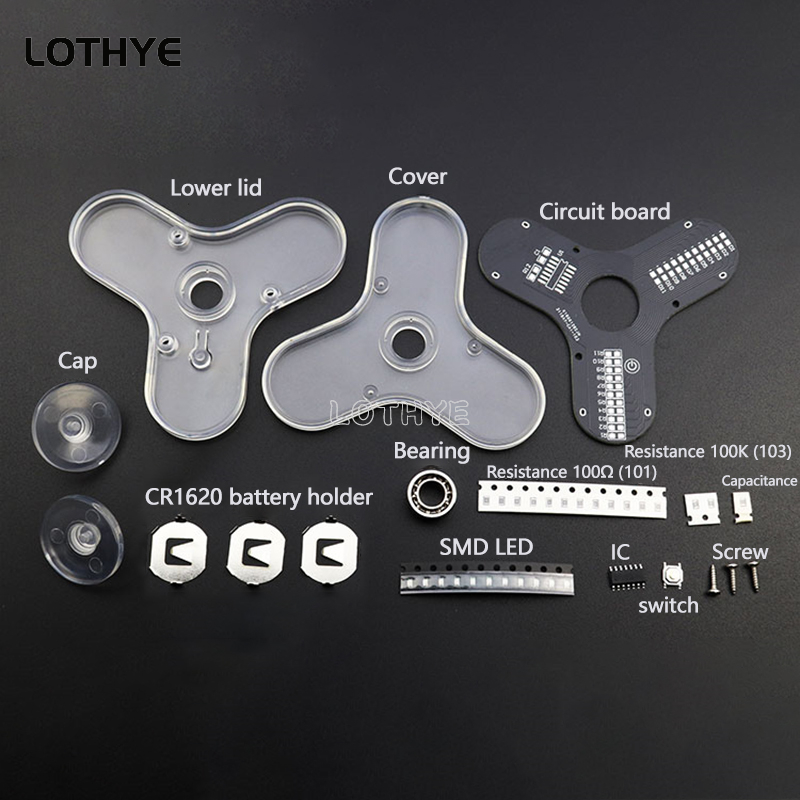 Светодиодный спиннер для произ – обзор и цена Diy Electronics Project Kit