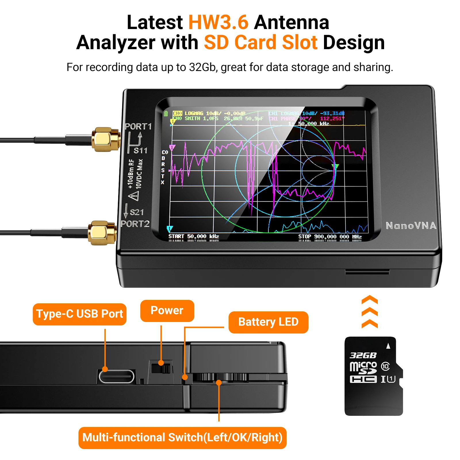 NanoVNA-H Векторный анализатор – обзор и цена Logic Analyzer Usb